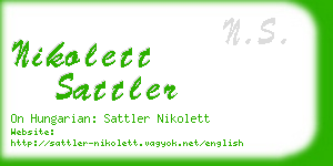 nikolett sattler business card